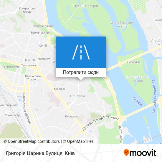 Карта Григорія Царика Вулиця