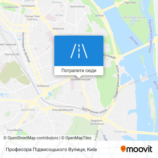 Карта Професора Підвисоцького Вулиця