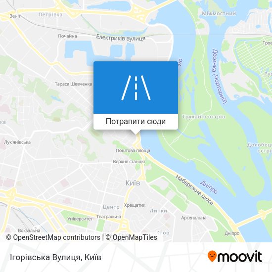 Карта Ігорівська Вулиця