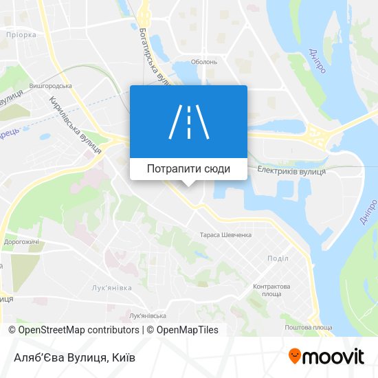 Карта Аляб’Єва Вулиця