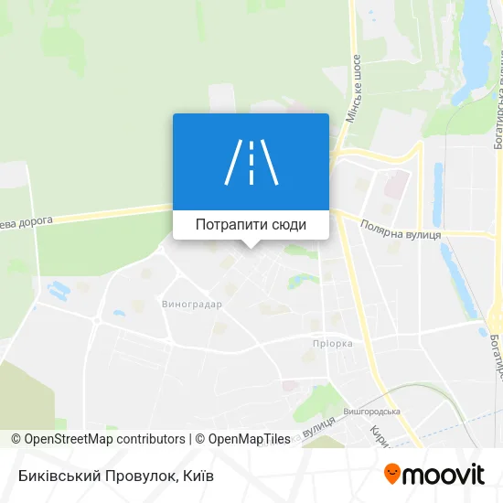 Карта Биківський Провулок