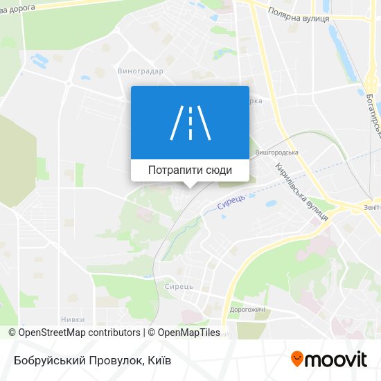 Карта Бобруйський Провулок