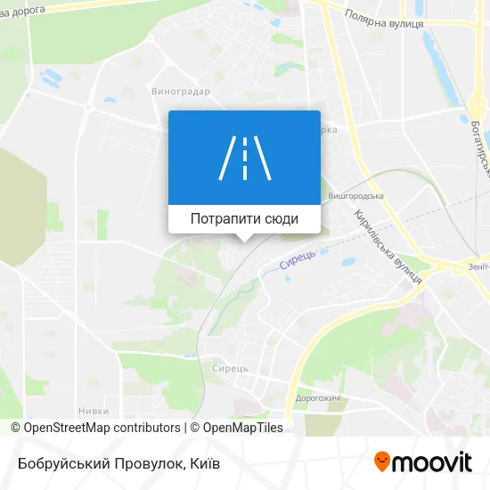 Карта Бобруйський Провулок