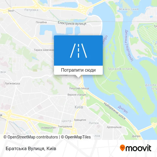 Карта Братська Вулиця