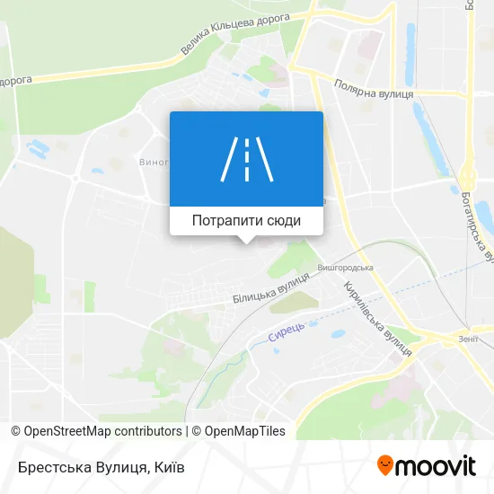Карта Брестська Вулиця