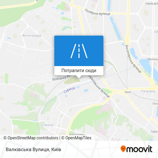 Карта Валківська Вулиця
