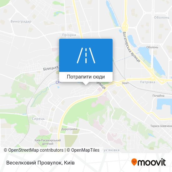 Карта Веселковий Провулок