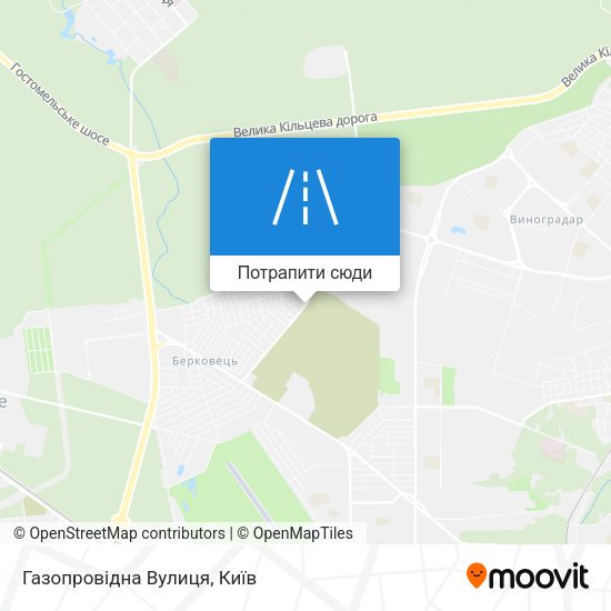 Карта Газопровідна Вулиця