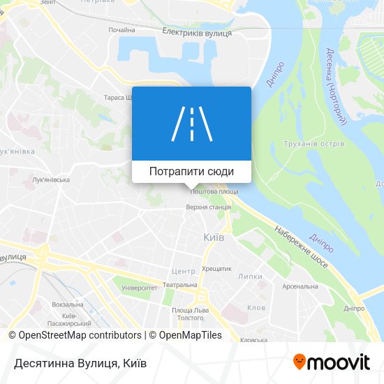 Карта Десятинна Вулиця