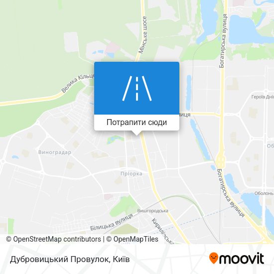 Карта Дубровицький Провулок