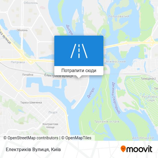Карта Електриків Вулиця