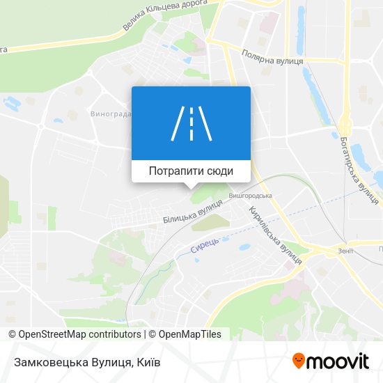Карта Замковецька Вулиця