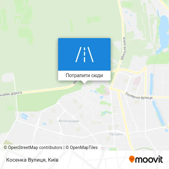 Карта Косенка Вулиця