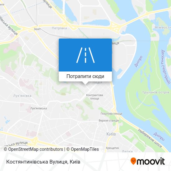 Карта Костянтинівська Вулиця