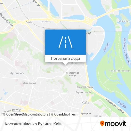 Карта Костянтинівська Вулиця