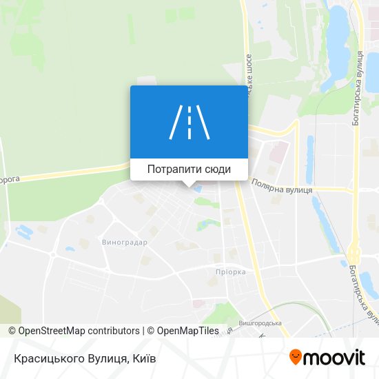 Карта Красицького Вулиця
