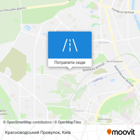 Карта Красноводський Провулок