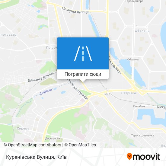 Карта Куренівська Вулиця