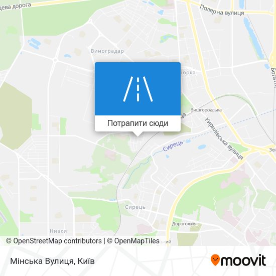 Карта Мінська Вулиця