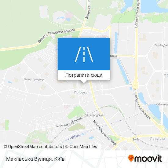Карта Макіївська Вулиця