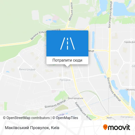 Карта Макіївський Провулок