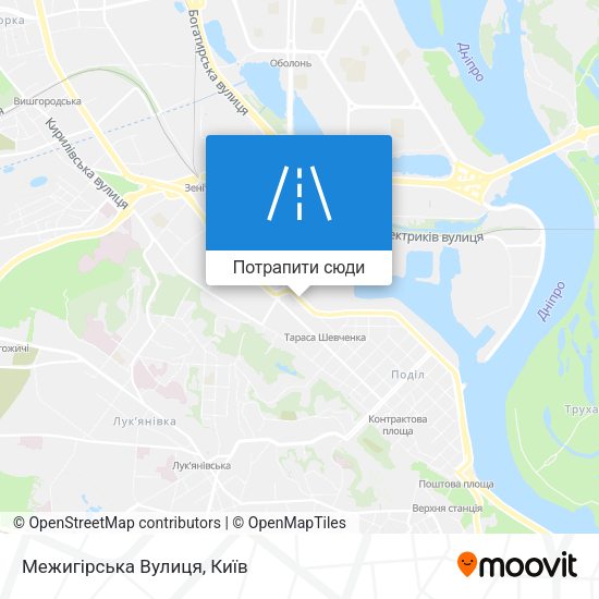 Карта Межигірська Вулиця