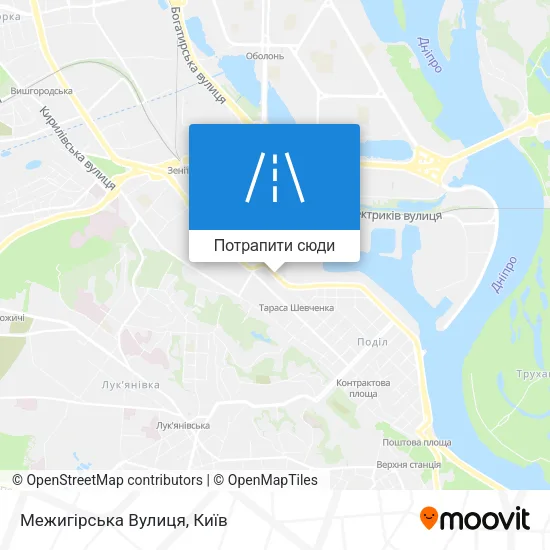 Карта Межигірська Вулиця
