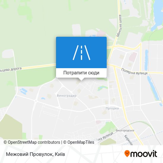 Карта Межовий Провулок
