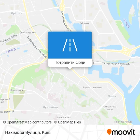 Карта Нахімова Вулиця
