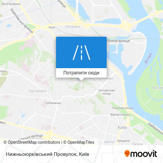 Карта Нижньоюрківський Провулок