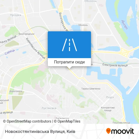 Карта Новокостянтинівська Вулиця