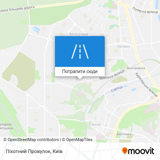 Карта Піхотний Провулок