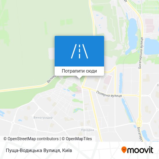 Карта Пуща-Водицька Вулиця
