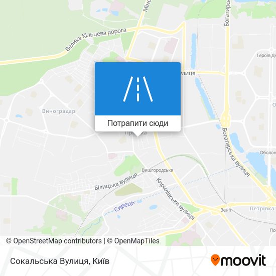 Карта Сокальська Вулиця