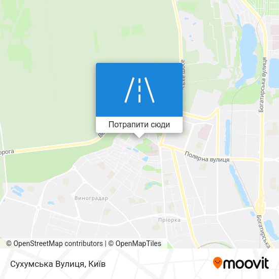 Карта Сухумська Вулиця