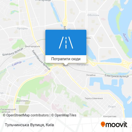 Карта Тульчинська Вулиця