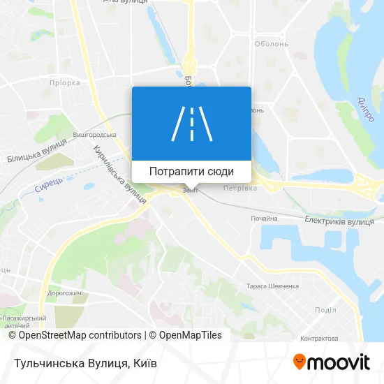 Карта Тульчинська Вулиця