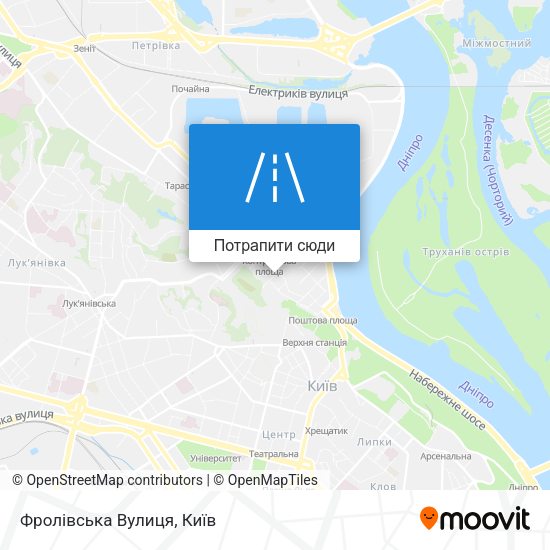Карта Фролівська Вулиця
