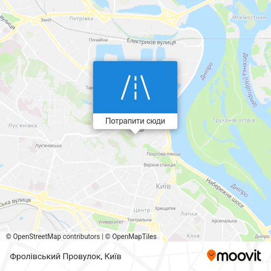Карта Фролівський Провулок