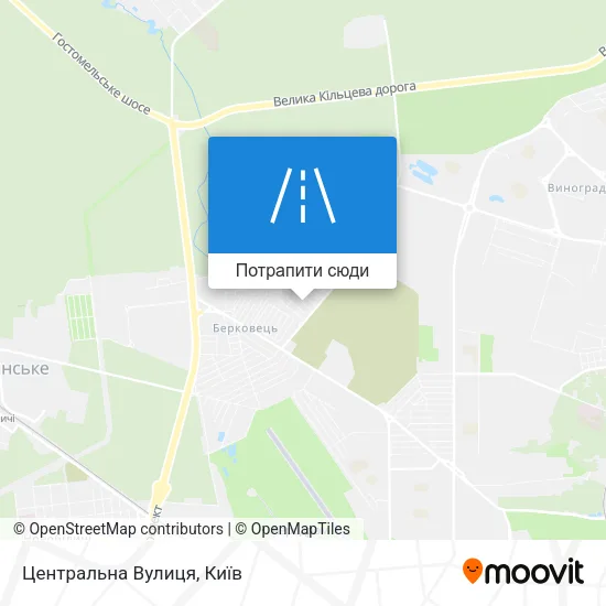 Карта Центральна Вулиця