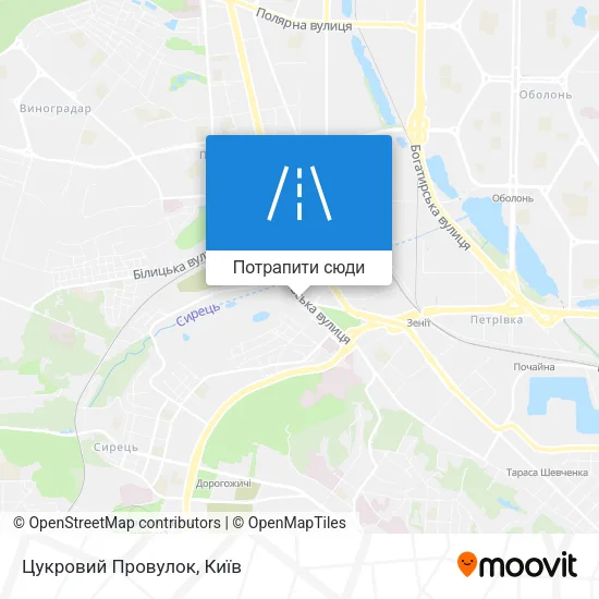 Карта Цукровий Провулок