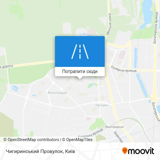 Карта Чигиринський Провулок