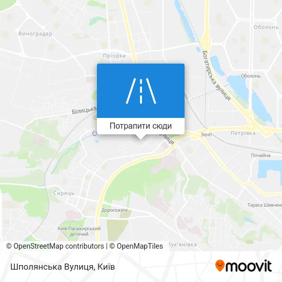 Карта Шполянська Вулиця