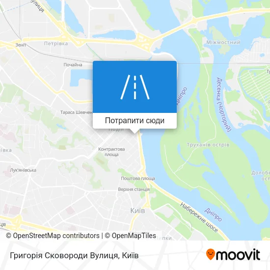 Карта Григорія Сковороди Вулиця