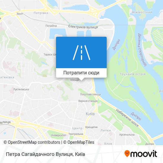 Карта Петра Сагайдачного Вулиця
