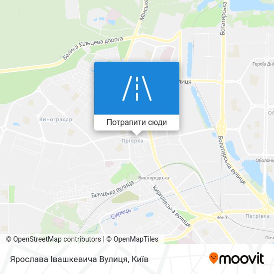 Карта Ярослава Івашкевича Вулиця