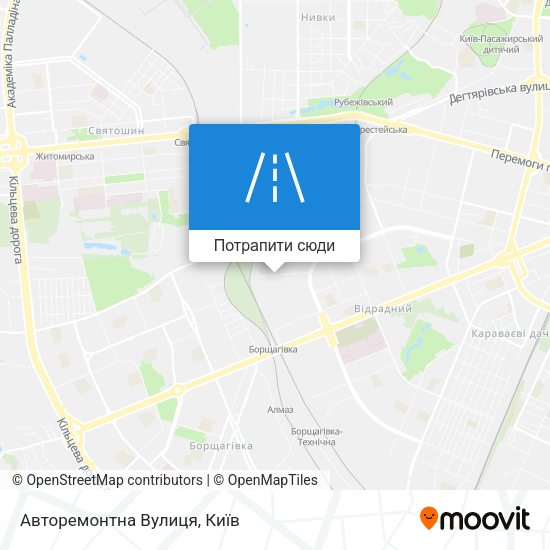 Карта Авторемонтна Вулиця