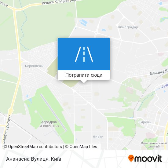 Карта Ананасна Вулиця