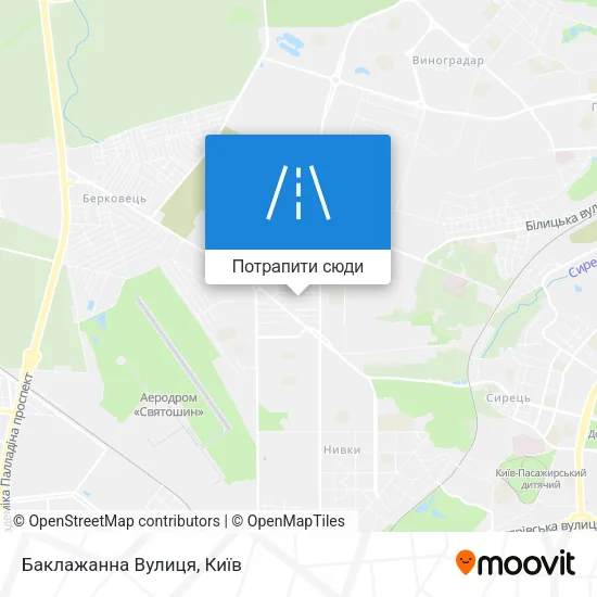 Карта Баклажанна Вулиця