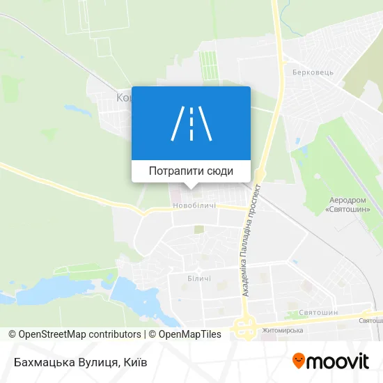 Карта Бахмацька Вулиця